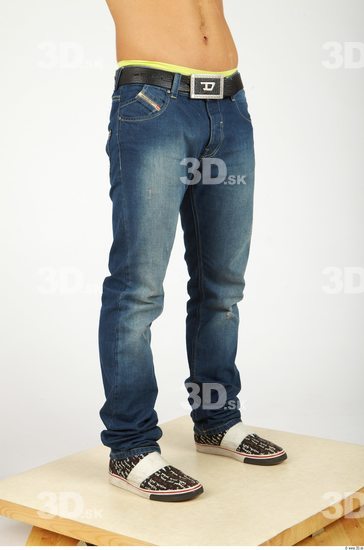 Leg Whole Body Man Casual Jeans Athletic Studio photo references