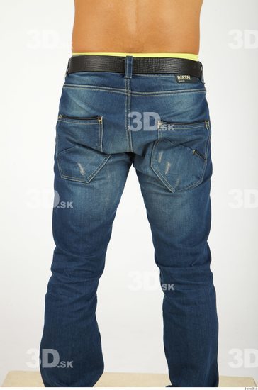 Thigh Whole Body Man Casual Jeans Athletic Studio photo references