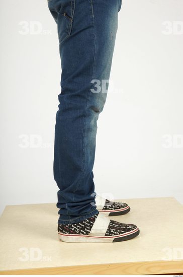 Calf Whole Body Man Casual Jeans Athletic Studio photo references