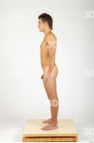 Whole Body Man Nude Casual Athletic Studio photo references