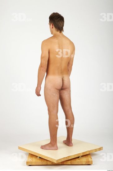 Whole Body Man Nude Casual Athletic Studio photo references