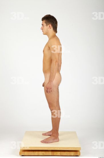 Whole Body Man Nude Casual Athletic Studio photo references