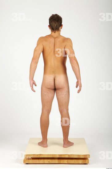 Whole Body Man Nude Casual Athletic Studio photo references