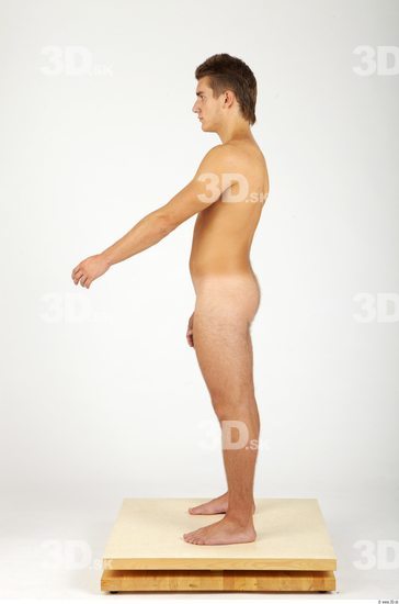 Whole Body Man Nude Casual Athletic Studio photo references