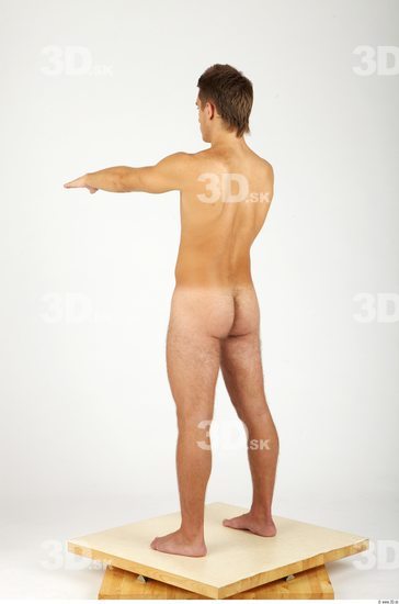 Whole Body Man Nude Casual Athletic Studio photo references