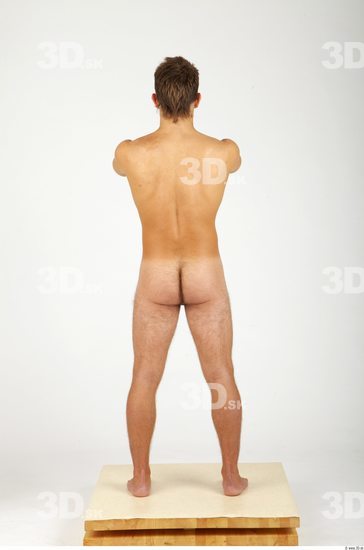 Whole Body Man Nude Casual Athletic Studio photo references