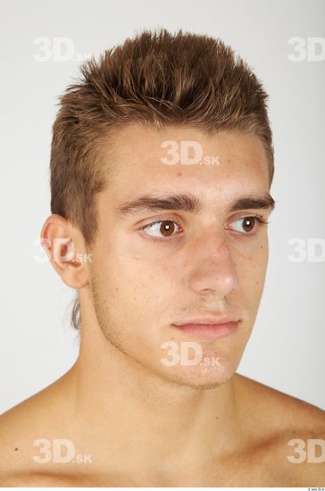 Whole Body Head Man Casual Athletic Studio photo references