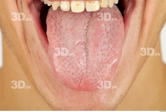 Whole Body Tongue Man Casual Athletic Studio photo references