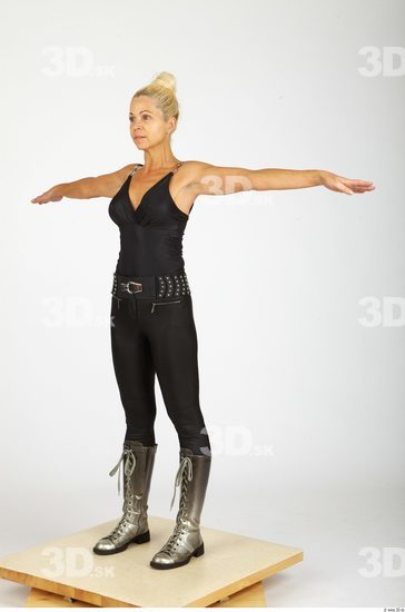 Whole Body Woman T poses Casual Average Studio photo references