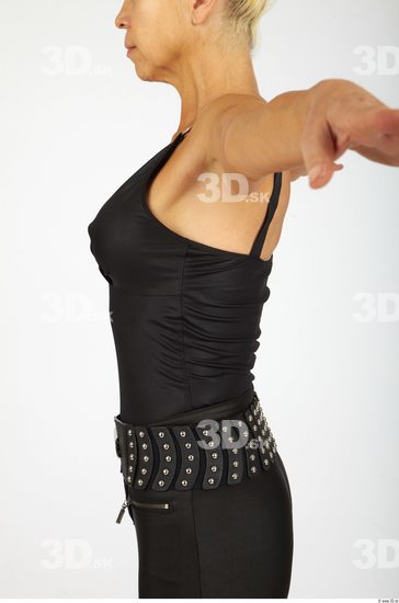 Upper Body Whole Body Woman Casual Singlet Average Studio photo references