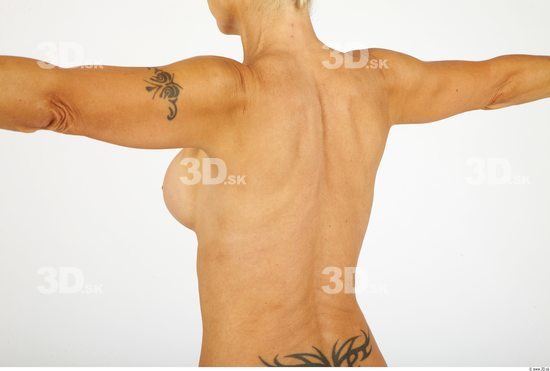 Whole Body Back Woman Nude Casual Average Studio photo references