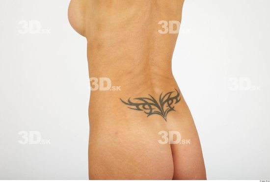 Whole Body Back Woman Tattoo Nude Casual Average Studio photo references