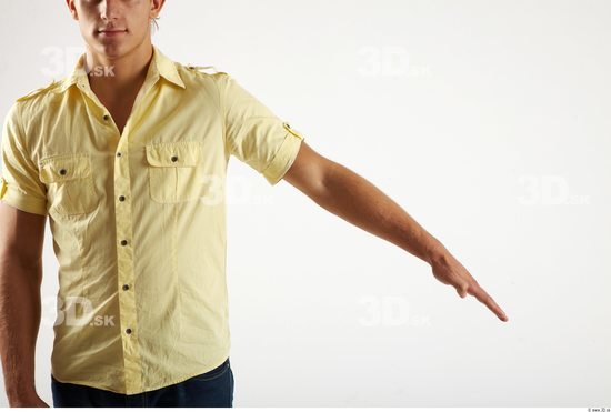 Arm Man Animation references White Casual Shirt Athletic