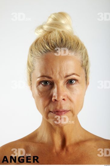 Face Emotions Woman White Athletic Wrinkles