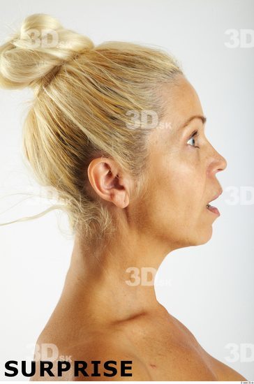 Face Emotions Woman White Athletic Wrinkles