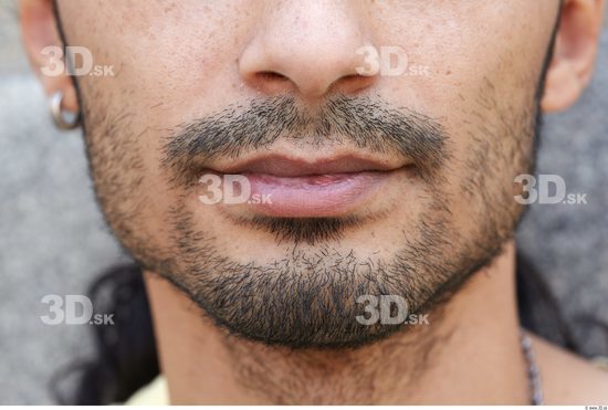 Mouth Head Man Slim Bearded Street photo references