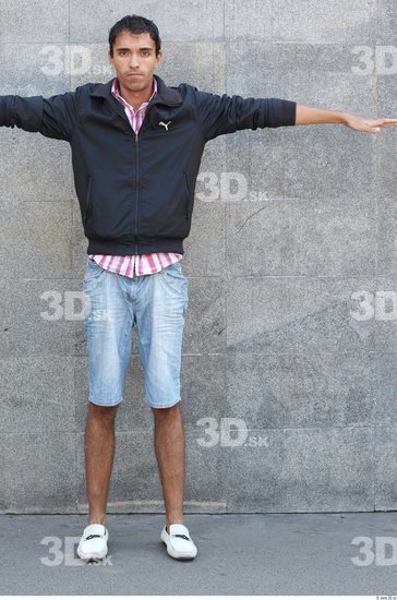 Whole Body Head Man T poses Casual Slim Street photo references