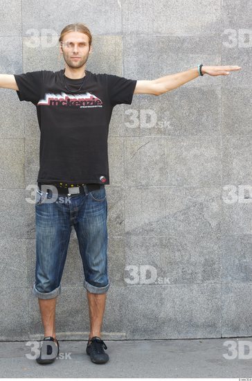 Whole Body Man T poses White Casual Slim