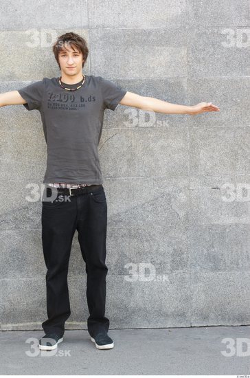 Whole Body Man T poses White Casual Underweight