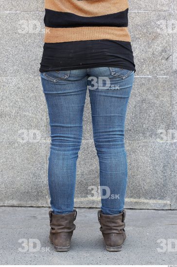 Leg Woman White Casual Jeans Chubby