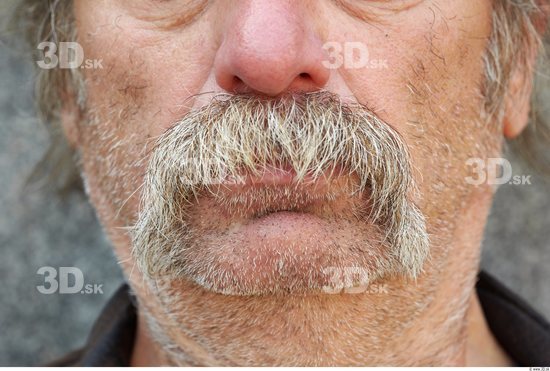 Mouth Man White Overweight Bearded