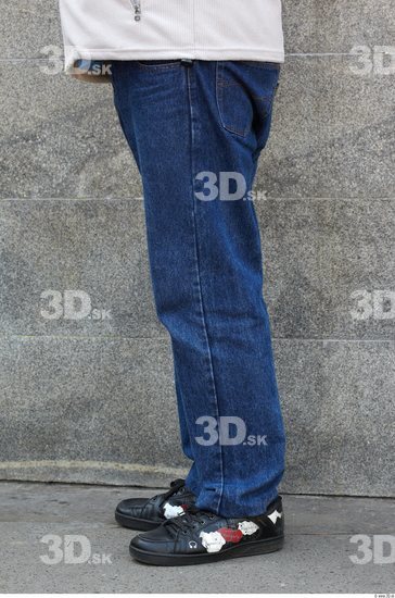 Leg Head Man Casual Jeans Athletic Overweight Street photo references