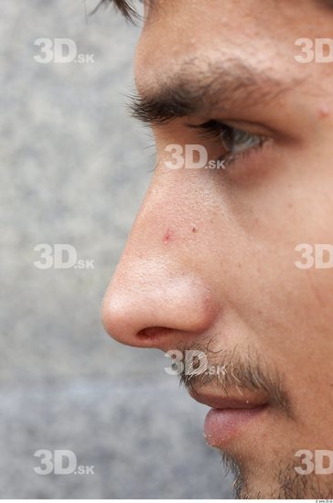 Nose Head Man Slim Athletic Street photo references