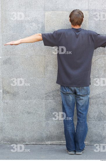 Whole Body Head Man T poses Casual Slim Street photo references