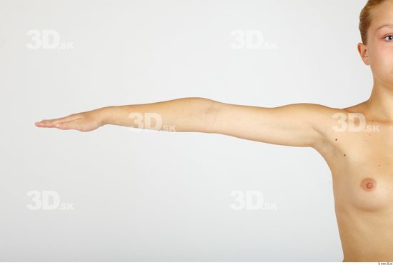 Arm Whole Body Woman Nude Casual Slim Studio photo references