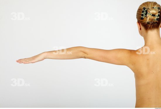 Arm Whole Body Woman Nude Casual Slim Studio photo references