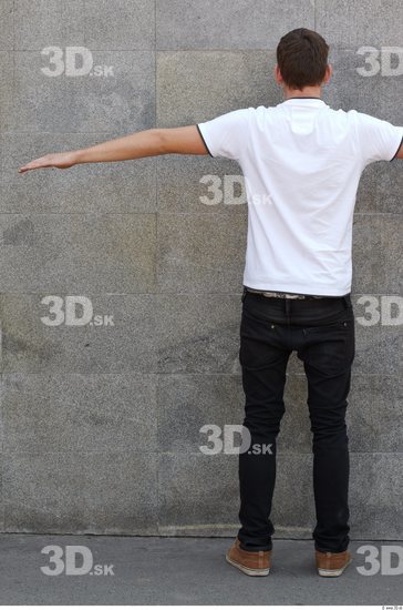 Whole Body Man T poses White Casual Slim