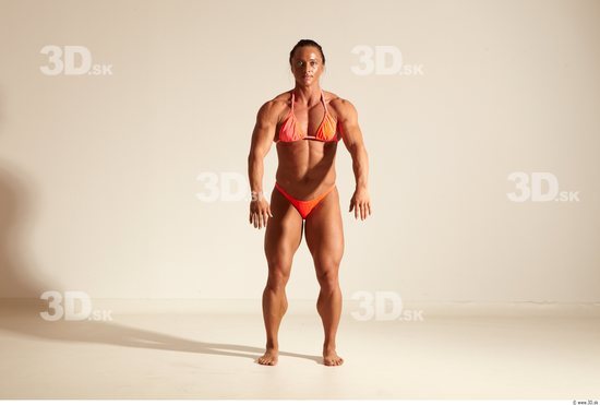 Whole Body Woman Animation references White Sports Swimsuit Muscular