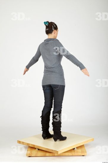 Whole Body Woman Casual Slim Studio photo references