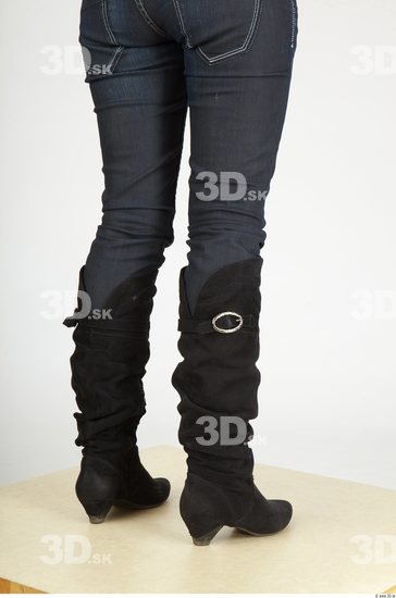 Calf Whole Body Woman Casual Boot Slim Studio photo references