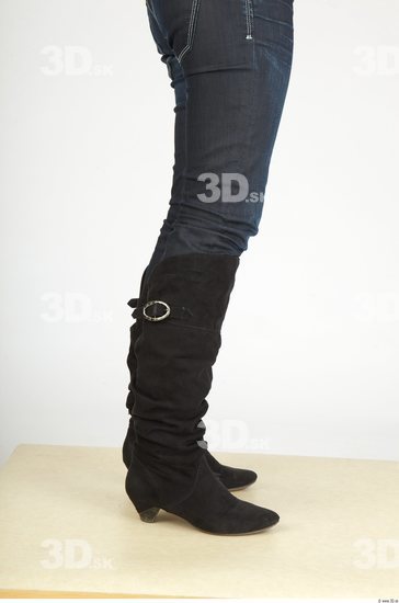 Calf Whole Body Woman Casual Boot Slim Studio photo references