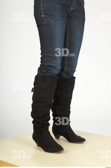 Calf Whole Body Woman Casual Boot Slim Studio photo references