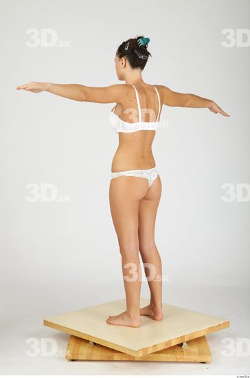 Whole Body Woman T poses Casual Underwear Slim Studio photo references