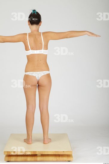 Whole Body Woman T poses Casual Underwear Slim Studio photo references