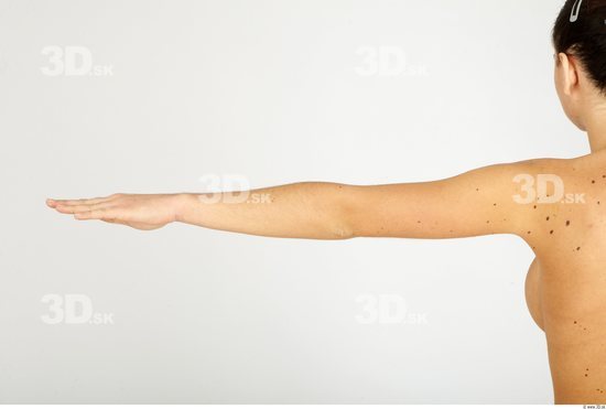 Arm Whole Body Woman Nude Casual Slim Studio photo references