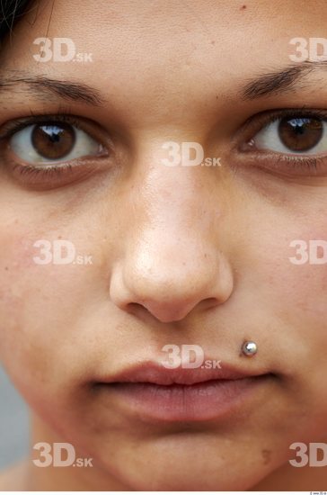 Nose Head Woman Piercing Casual Average Street photo references