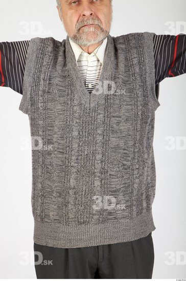 Upper Body Whole Body Man Casual Vest Chubby Studio photo references