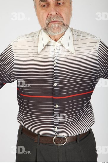 Upper Body Whole Body Man Casual Shirt Chubby Studio photo references