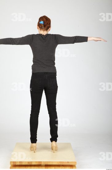 Whole Body Woman T poses Casual Slim Studio photo references