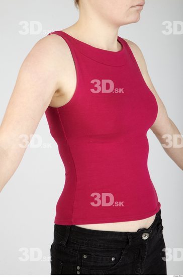 Upper Body Whole Body Woman Casual Singlet Slim Studio photo references