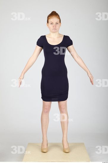 Whole Body Woman Casual Formal Dress Slim Studio photo references