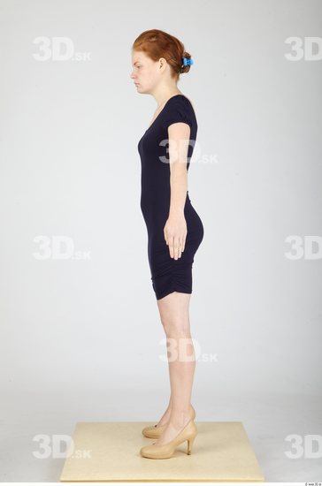 Whole Body Woman Casual Formal Dress Slim Studio photo references