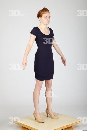 Whole Body Woman Casual Formal Dress Slim Studio photo references