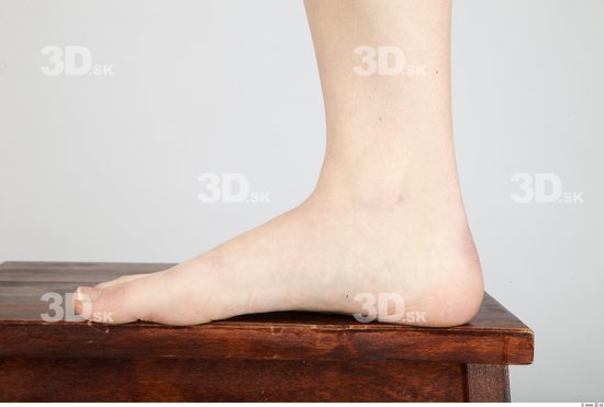 Foot Whole Body Woman Nude Casual Slim Studio photo references