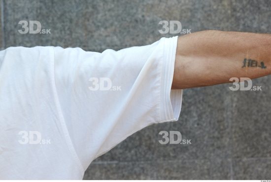 Arm Man White Casual T shirt Slim