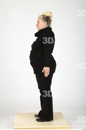 Whole Body Woman Casual Overweight Studio photo references